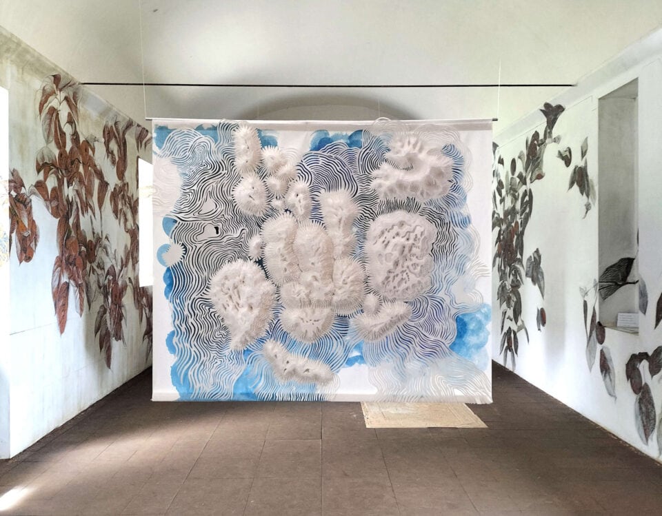 Archipels, 142 x 117 cm, papier, encre, 2021