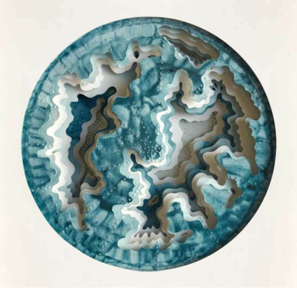 Mother Earth, Cartographies, 30 x 30 cm, papiers Moulin de Couzi, encres et pigments, 2021