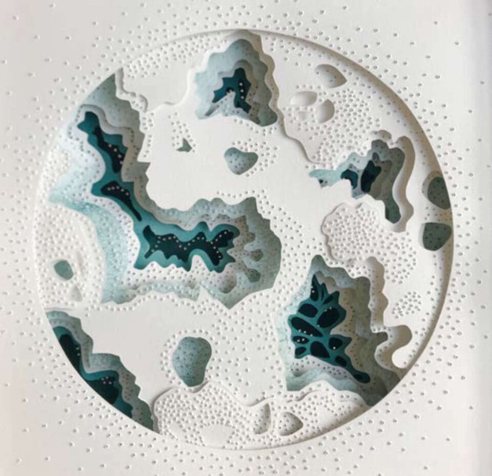 Mother Earth, Cartographies, 30 x 30 cm, papiers Moulin de Couzi, encres et pigments, 2021