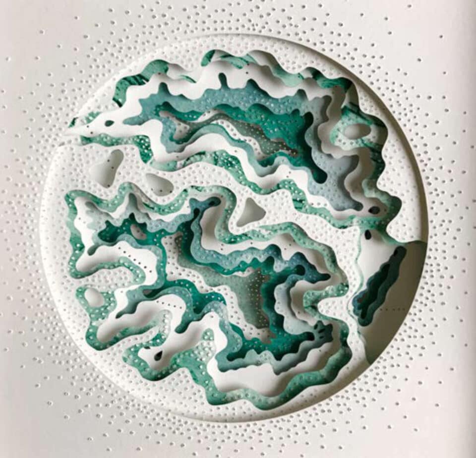 Mother Earth, Cartographies, 30 x 30 cm, papiers Moulin de Couzi, encres et pigments, 2021
