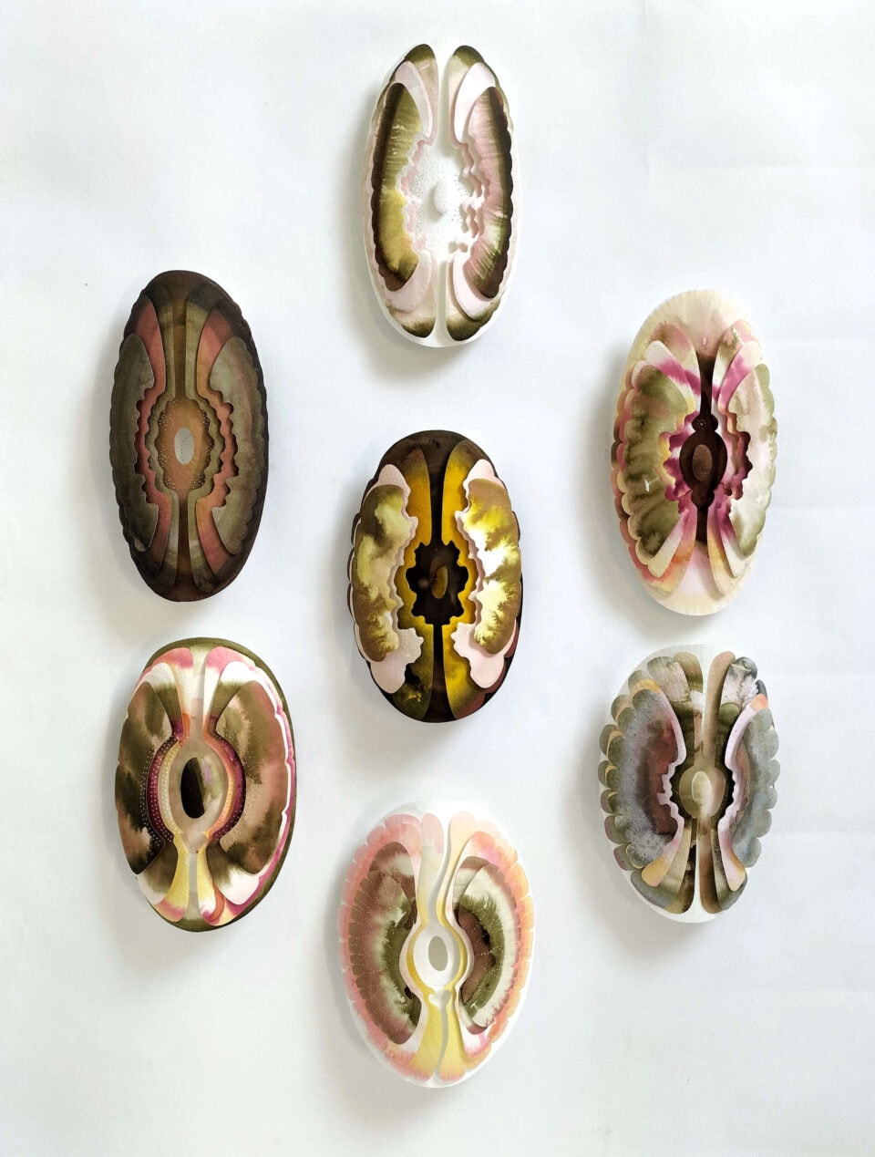 OPM, Masques de pois, papier, encre, 2023
