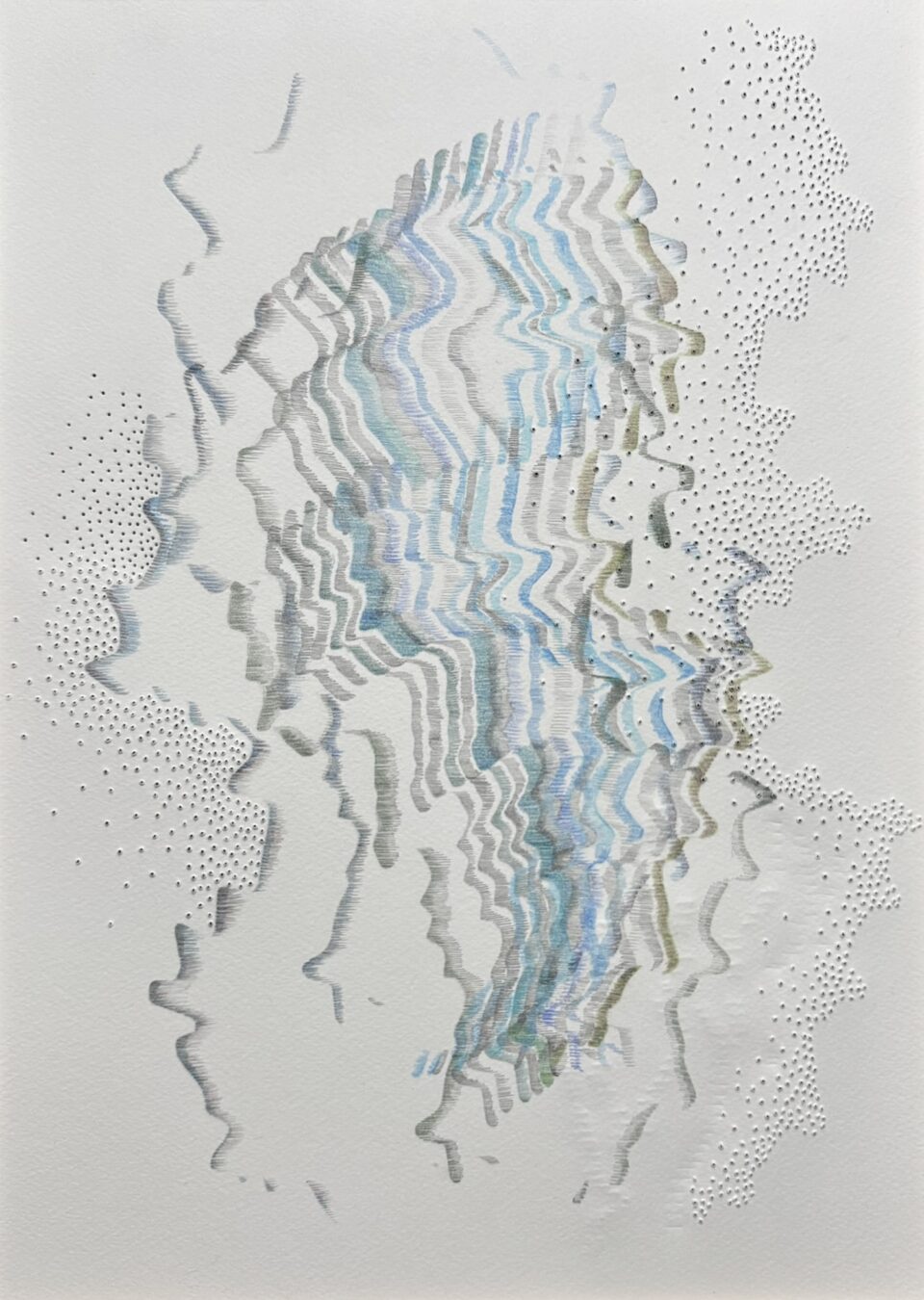 La fluidité des strates - Dessin crayon sur papier - 30 x 40 cm - 2025