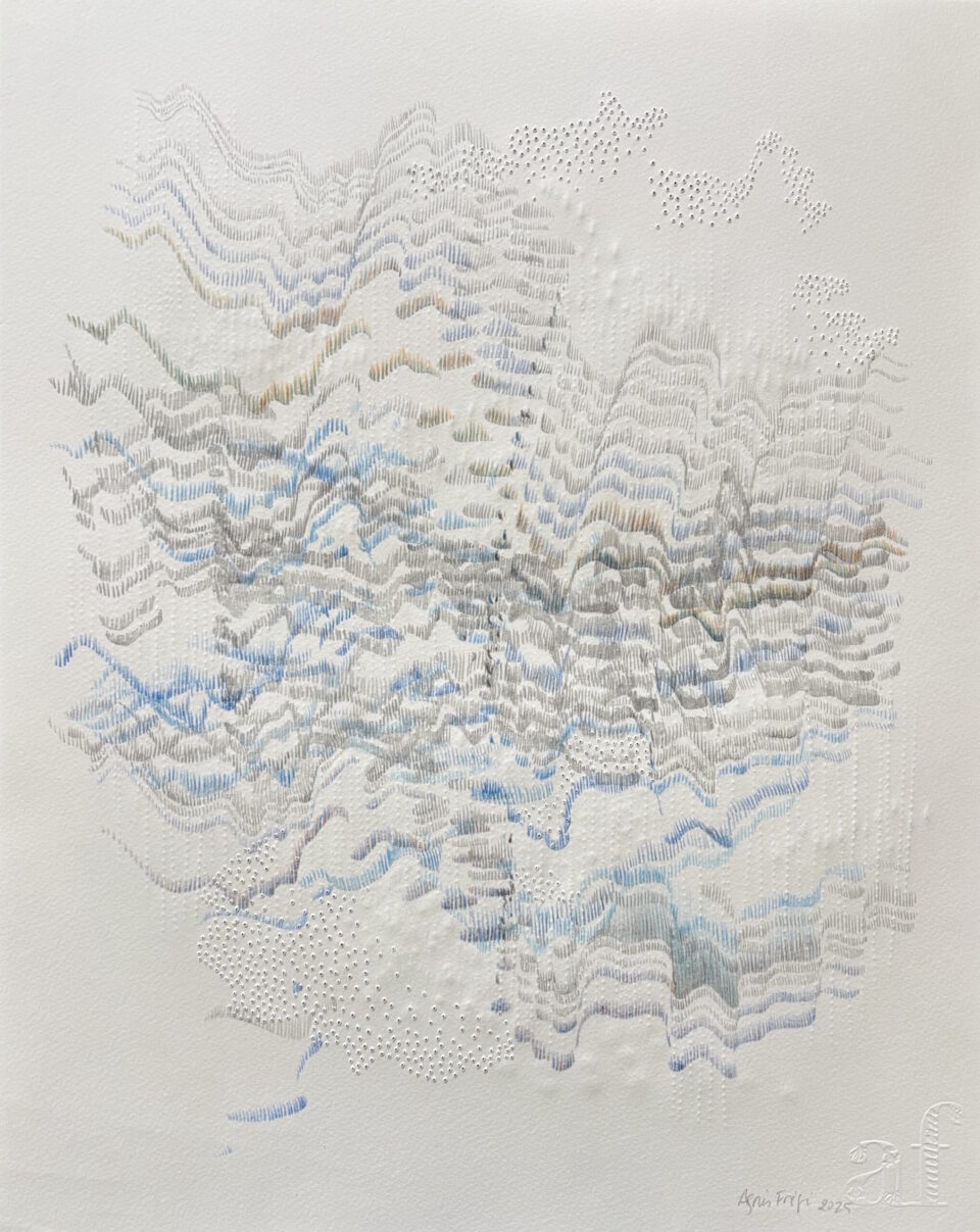 La fluidité des strates - Dessin crayon sur papier - 40 x 50 cm - 2025